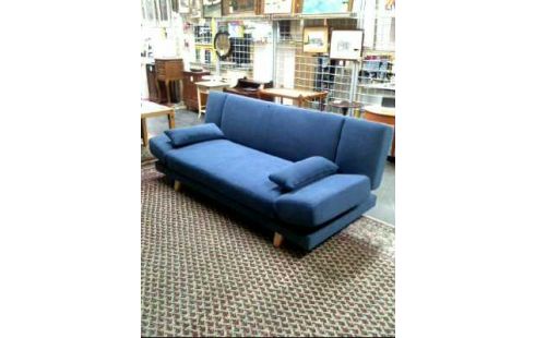 SCHLAFSOFA STOFFBEZUG BLAU VERSTELLBAR