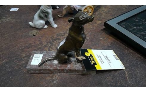 STATUE CHIEN EN BRONZE
