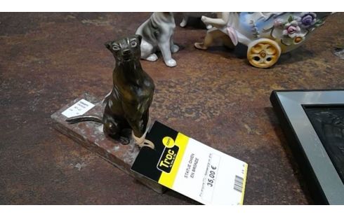 STATUE CHIEN EN BRONZE