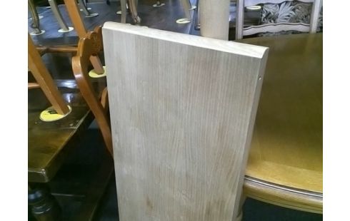 TABLE OVALE BOIS BRUT AVEC 1 RALLONGE