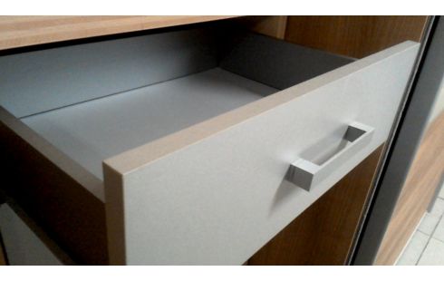 ARMARIO., , MADERA LOOK 1 PUERTA 2 CAJONES GRIS