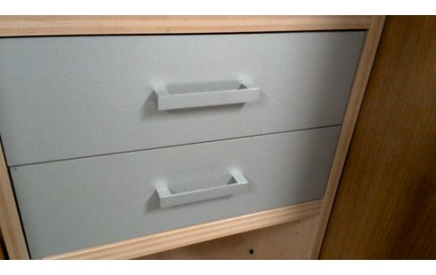 ARMARIO., , MADERA LOOK 1 PUERTA 2 CAJONES GRIS