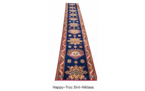 TAPIS BORDEAUX MET BLEUE