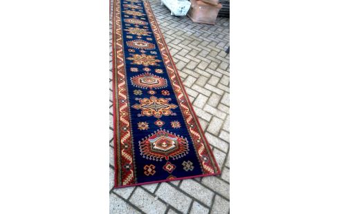 TAPIS BORDEAUX MET BLEUE