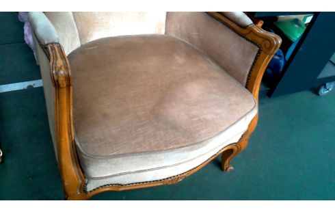 FAUTEUIL CLUB STYLE LOUIS XV CAFE VELOURS