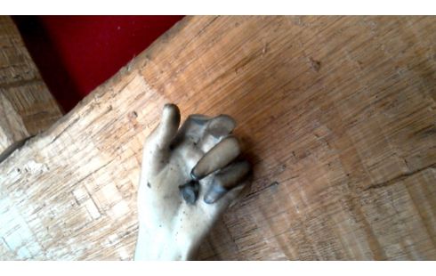 CRUCIFIX ANTIQUE PORCELAINE MASSIF, , BOIS GRAND