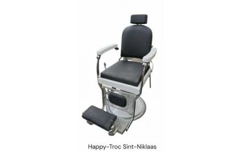 SILLA AÑADA ALUMINIO MET BLANCA NEGRO IMITACIÓN CUERO