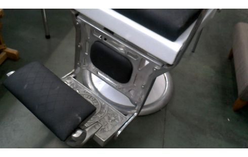 SILLA AÑADA ALUMINIO MET BLANCA NEGRO IMITACIÓN CUERO