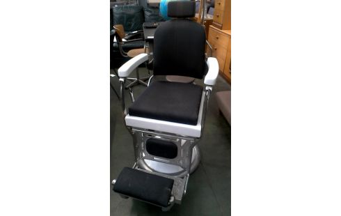 SILLA AÑADA ALUMINIO MET BLANCA NEGRO IMITACIÓN CUERO