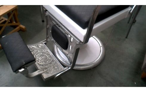 SILLA AÑADA ALUMINIO MET BLANCA NEGRO IMITACIÓN CUERO