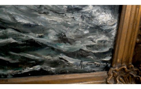 GEMÃLDE ÜBER, , RAHMEN 1 VERGOLDET