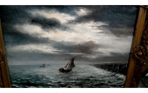 GEMÃLDE ÜBER, , RAHMEN 1 VERGOLDET