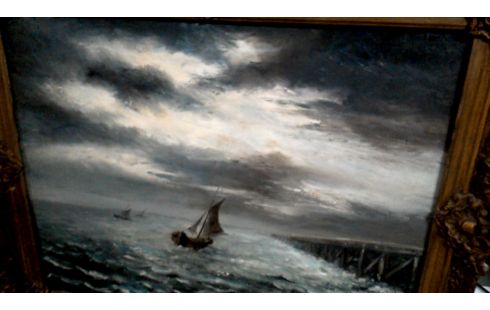 GEMÃLDE ÜBER, , RAHMEN 1 VERGOLDET