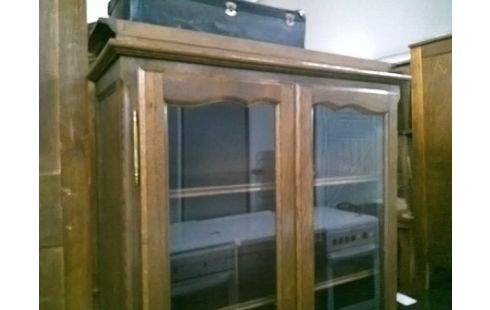 VITRINE 2P CHENE STYLE LOUIS XV