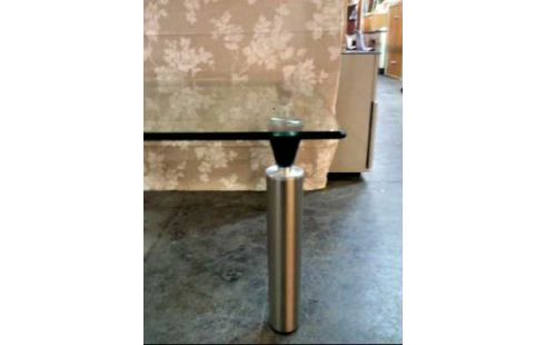 COUCHTISCH GLAS BEINE METALL CROMFARBEN