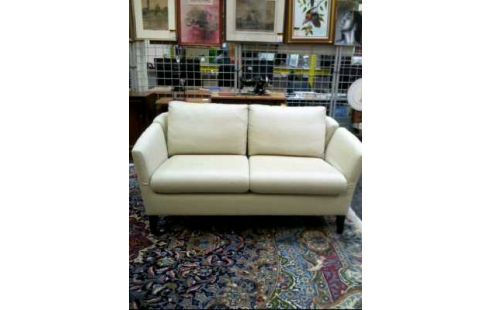 SOFA BEIGE 2-SITZER <WERTHER> VERSTELLBAR