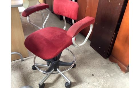 FAUTEUIL DE BUREAU ROUGE REGLABLE