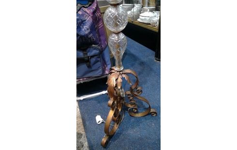 LAMPADAIRE DE STYLE VERRE + PIED FEUILLAGE