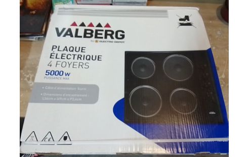 PLAQUE ELECTRIQUE VALBERG 4 FOYERS 5000W ÉTAT NEUF
