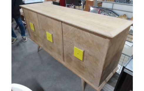 ENFILADE 3 PORTES ANNEES 60 CHENE BLOND