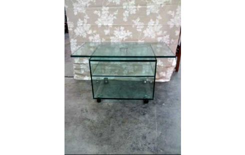 BEISTELLTISCH GLAS PL.-DREHBAR KL.RISS