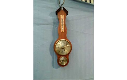 WETTERSTATION HOLZ THERMOM. & BAROMETER