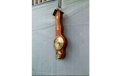 WETTERSTATION HOLZ THERMOM. & BAROMETER