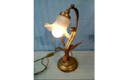 TISCHLAMPE GOLDFARBEN FLORAL 1-LEUCHTE