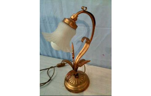 TISCHLAMPE GOLDFARBEN FLORAL 1-LEUCHTE