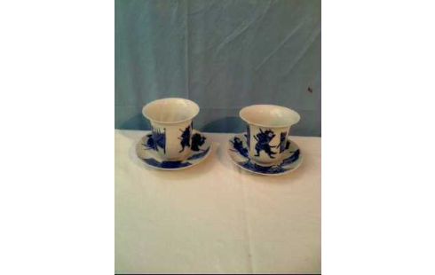 TEEGEDECK 2ER-SET CHIN. STIL BLAU-WEISS