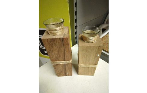 PHOTOPHORE BOIS LA PAIRE