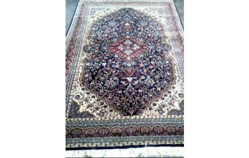 TEPPICH ORIENTALISCH GEMUSTERT DUNKELBL.