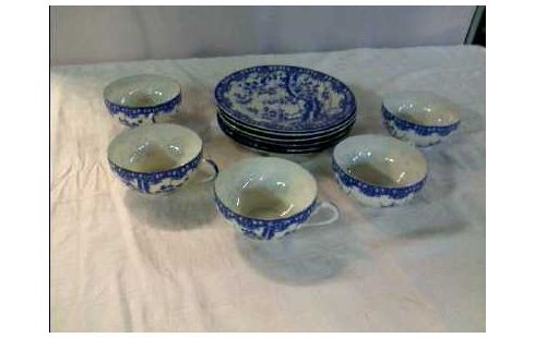 PORZELLANSET BLAU KIRSCHBLÜTE 11-TLG.