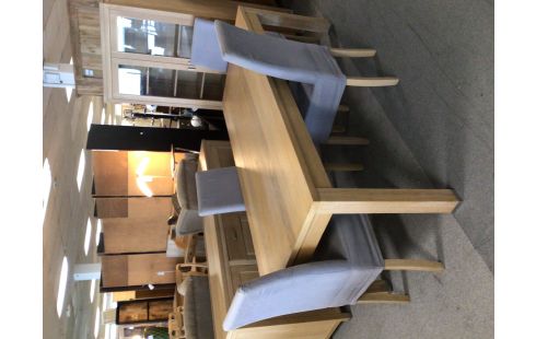 4 CHAISES MODERNE TISSU GRIS