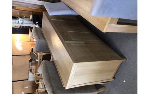 DRESSOIR CHENE CLAIR 4 PORTES 2 TIROIRS