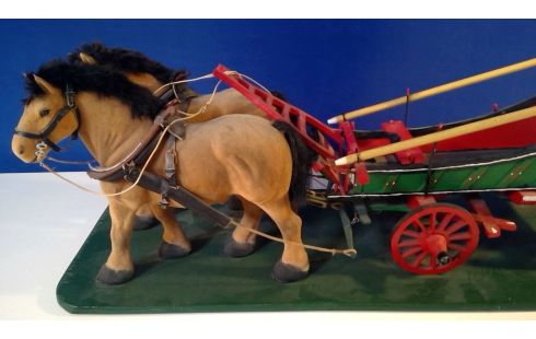 MAQUETTE BOEREPAARDEN  KOETS