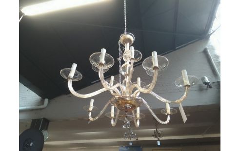 LUSTRE MURANO 2 BRANCHES MANQUANTES