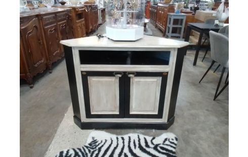 MEUBLE TV D'ANGLE STYLISÉ SAPIN 2 PORTES