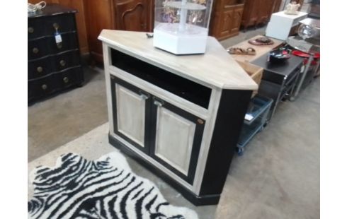 MEUBLE TV D'ANGLE STYLISÉ SAPIN 2 PORTES