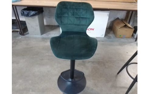 TABOURET DE BAR REGLABLE TISSU VERT EN L'ETAT