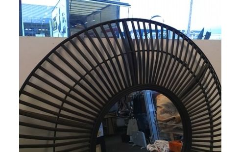 MIROIR ROND BOIS NOIR