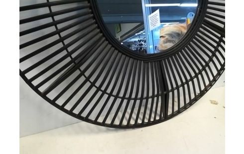 MIROIR ROND BOIS NOIR