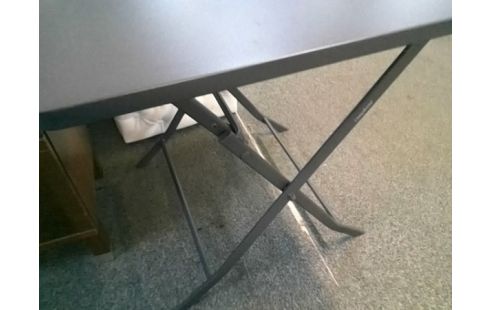 TABLE PLIANTE METAL GRISE ANTHRACITE