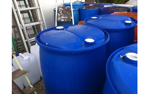 BIDON BLEU PLASTIQUE ALIMENTAIRE SANS POIGNEE