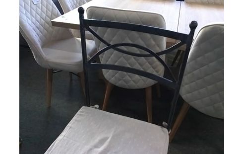 LOT DE 4 CHAISES FER FORGE