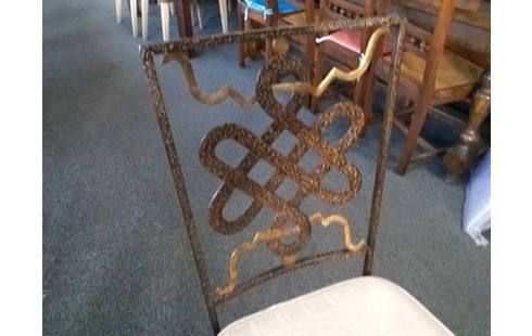 LOT DE 4 CHAISES FER FORGE FOURNIER