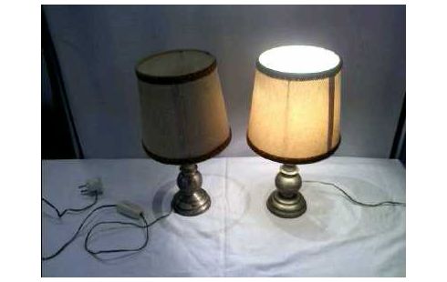 TISCHLAMPE 2ER-SET FRANZÖSISCH METALL