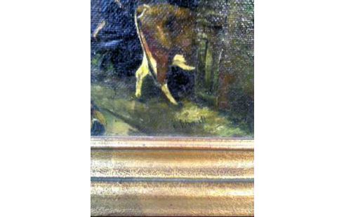 ÖLGEMÄLDE I.R. <E. SCHMITT> BAUERNHOF