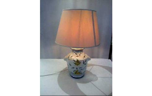 TISCHLAMPE KERAMIK COLORIERT CREMEF.