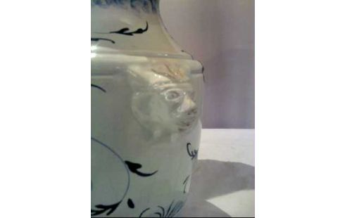 TISCHLAMPE KERAMIK COLORIERT CREMEF.